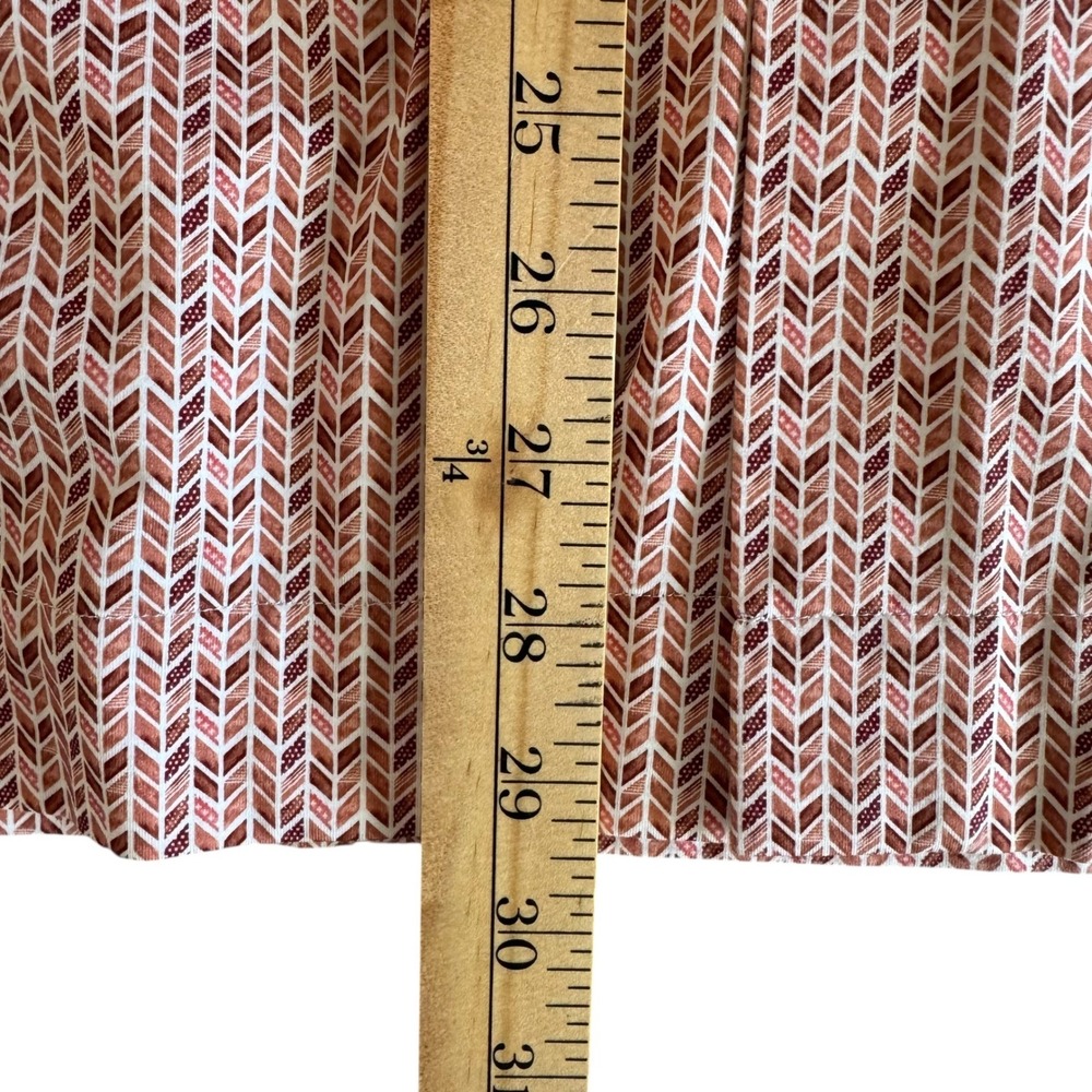 Bugatchi XL Red Short Sleeve 8-Way Stretch Geometric Button Up Men's Shirt - Picture 9 of 12